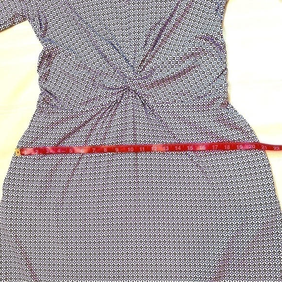 Lands’ End‎ Petite Cotton Modal 3/4 Sleeve Fit and Flare V-Neck Dress  Sz MP EUC - Picture 7 of 12